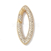 Rack Plating Brass Micro Pave Cubic Zirconia Twister Clasps KK-NH0002-09G-01-1