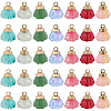 70Pcs 7 Colors Transparent Spray Painted Glass Charms GLAA-SC0001-91-1
