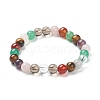 Natural Mixed Wealth Stone Beaded Stretch Bracelets BJEW-D446-C-39-2