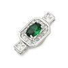 Brass Micro Pave Cubic Zirconia Box Clasps KK-P291-36P-1