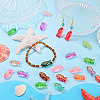 50Pcs Baking Paint Transparent Glass Beads DGLA-TA0001-62-7