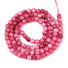 Dyed Natural White Jade Beads Strands X-G-T139-4mm-60-08-2