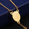 PVD Vacuum Plating 201 Stainless Steel Rosary Bead Necklaces NJEW-L427-22G-4