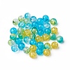 5 Colors Spray Painted & Baking Paint Crackle Glass Beads CCG-X0010-06-8mm-2