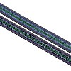 Ethnic Style Embroidery Flat Polyester Elastic Rubber Cord/Band OCOR-WH0079-97A-1