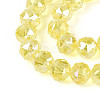 AB Color Plated Transparent Glass Round Beads Strands X-EGLA-T029-8mm-12T-16-3