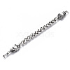 Men's Alloy Wheat Chain Bracelets X-BJEW-T014-07AS-2