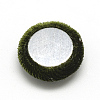 Velvet Cloth Fabric Covered Cabochons WOVE-S084-12B-3