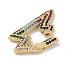 Rack Plating Brass Micro Pave Cubic Zirconia Twister Clasps KK-NH0002-15G-02-2