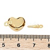 Brass Micro Pave Clear Cubic Zirconia Box Clasps KK-P291-44G-3