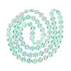Baking Paint Electroplate Transparent Glass Beads Strands EGLA-Q136-04A-08-2
