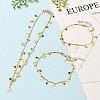 Brass Enamel Charm Bracelets SJEW-JS01132-8