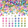  Jewelry 800Pcs 8 Colors Opaque Acrylic Beads MACR-PJ0001-05-2