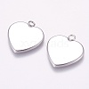 Tarnish Resistant 304 Stainless Steel Pendant Cabochon Settings STAS-K148-04A-3