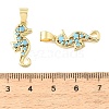 Brass Micro Pave Sky Blue Cubic Zirconia Pendants CU-CBA6938-05G-05-3