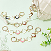 WADORN 4Pcs 4 Colors Crescent Moon Alloy Enamel Link Purse Strap Extenders FIND-WR0009-39-5