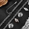 Summer Beach 304 Stainless Steel & Shell Pendant Necklaces NJEW-Z061-09P-2