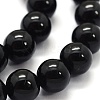 Natural Black Tourmaline Beads Strands G-G763-01-8mm-AB-3