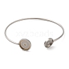 Non-Tarnish 304 Stainless Steel Bangle Makings STAS-R123-01P-1