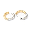 Two Tone Brass Huggie Hoop Earrings EJEW-P228-03B-2