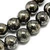 Natural Pyrite Beads Strands G-S265-03-4mm-2