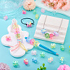 20Pcs UV Plating Transparent Acrylic European Beads OACR-TADJ0001-19S-5