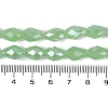 Opaque Solid Color Electroplate Glass Beads Strands EGLA-N013-J4mm-B04-4