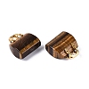 Natural Tiger Eye Pendants G-Q602-01G-02-2