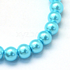 Baking Paint Pearlized Glass Pearl Round Bead Strands X-HY-Q003-4mm-48-2