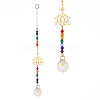 AB Color Teardrop Glass Suncatchers HJEW-JM00843-1