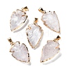 Raw Rough Natural Quartz Crystal Pendants G-T073-23G-03-1