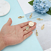 6Pcs Brass with Natural Paua Shell Religion Pendants KK-GA0002-60-3