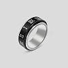 Rotatable 304 Stainless Steel Finger Rings FS-WGF1F3F-14-1