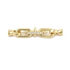 Brass Micro Pave Cubic Zirconia Fold Over Clasps KK-U059-07G-1