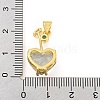 Rack Plating Brass Micro Pave Clear Cubic Zirconia Pendants ZIRC-L100-161G-06-3
