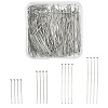 400Pcs 4 Styles 304 Stainless Steel Flat Head Pins STAS-YW0001-72-1