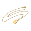 304 Stainless Steel Rolo Chain Pendant Necklaces NJEW-S444-01G-23-2