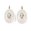 Natural Mixed Stone & Cubic Zirconia Pendants G-Z076-01G-M-2