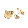 Ion Plating(IP) 304 Stainless Steel Shell Stud Earrings for Women EJEW-I285-13G-2