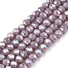 Electroplate Glass Beads Strands EGLA-A044-P4mm-B13-1