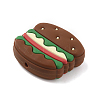 Hamburger Food Grade Eco-Friendly Silicone Beads SIL-WH0012-034D-2