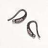 Brass Micro Pave Cubic Zirconia Earring Hooks ZIRC-K018-01M-2