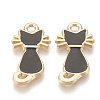 Alloy Enamel Kitten Pendants ENAM-S115-038A-1