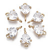 Brass Micro Pave Cubic Zirconia Links Connectors KK-R111-046-1