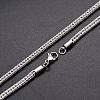 304 Stainless Steel Wheat Chain Necklaces NJEW-T012-07-51-S-1