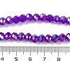 Baking Electroplate Glass Beads Strands DGLA-A039-J6MM-B05-4