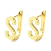 Brass Letter Stud Earrings for Women EJEW-A038-01S-G-1