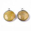 Natural Crackle Agate Pendants G-N326-87A-12-2