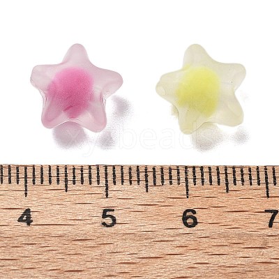 Frosted Transparent Acrylic Beads OACR-A032-13A-1