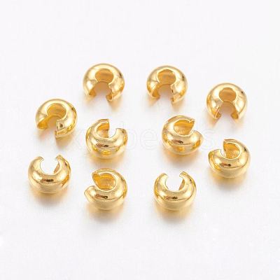 Brass Crimp Beads Covers KK-H289-NFG-NF-1